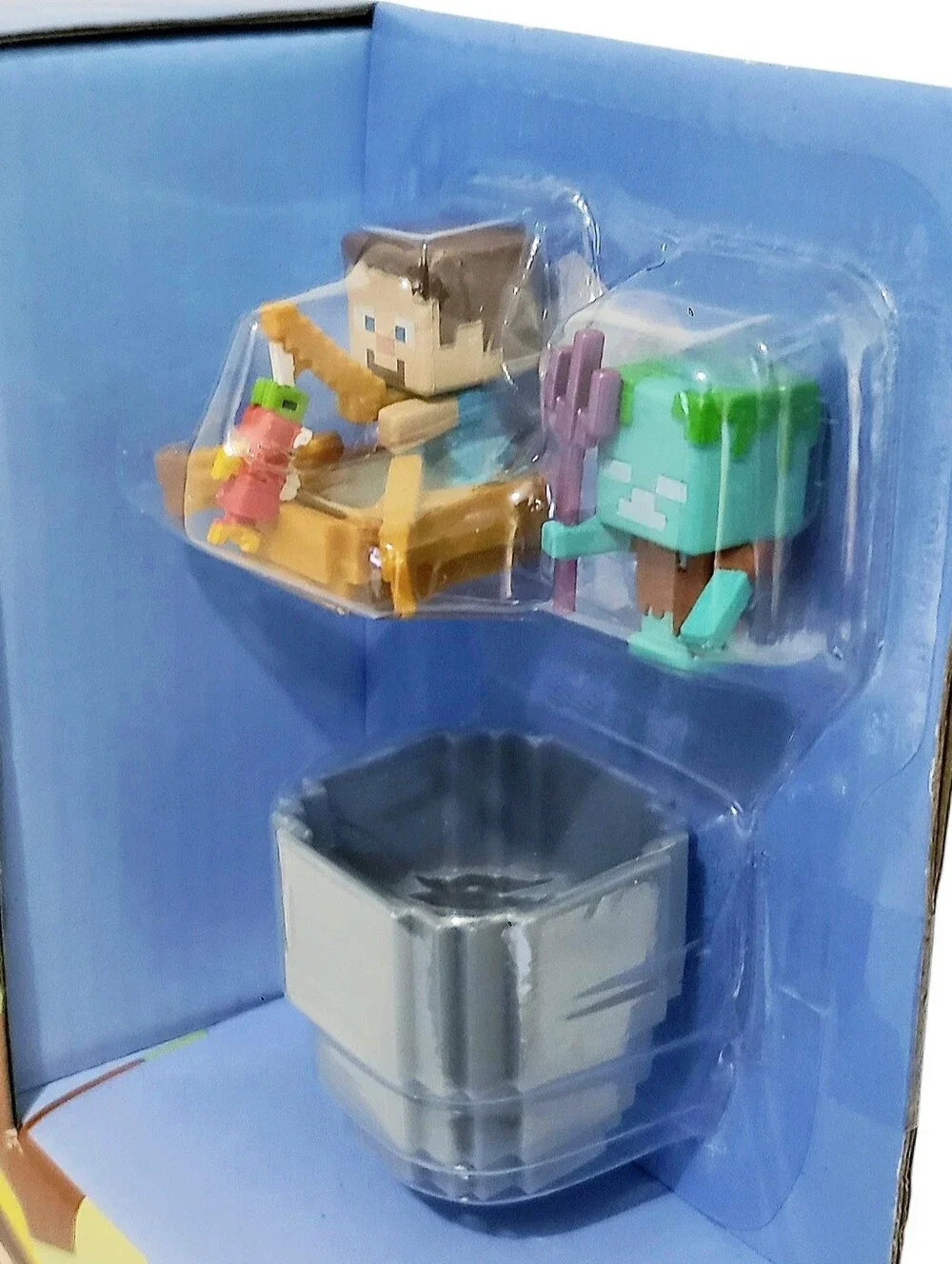 Mattel Minecraft Transforming Oasis Playset GYR75 Steve & Drowned Minifigs New